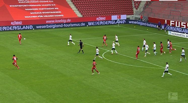 Bandenwerbung für das Weserbergland in der Fußball-Bundesliga