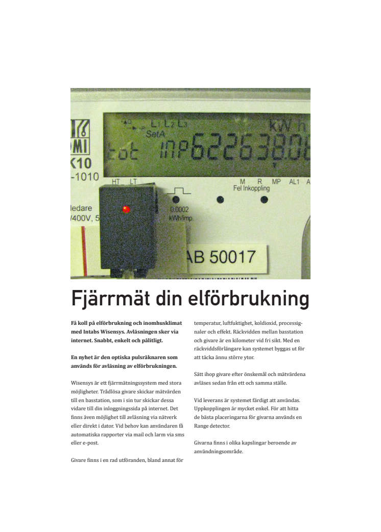 Fjärrmät din elförbrukning