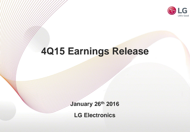 LG ANNOUNCES FOURTH-QUARTER AND  FULL-YEAR 2015 FINANCIAL RESULTS 
