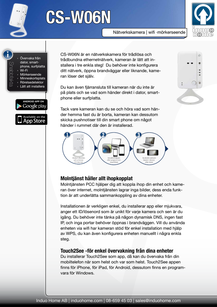 Planex CS-W06N nätverkskamera med wifi