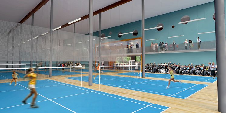 Interiör Badmintonhallen