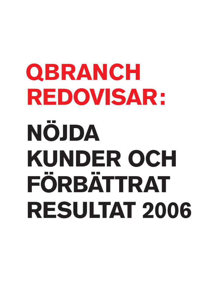 Qbranch årsredovisning 2006