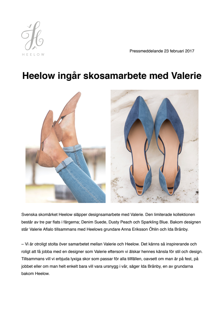 Heelow ingår designsamarbete med Valerie