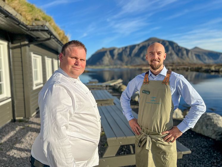 Henrik Siversson (til venstre) Henrik Kavli (til høyre) - Hustadvika Havhotell