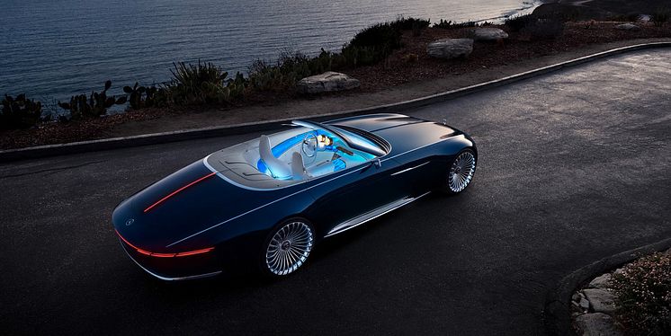 Den eldrivna konceptbilen Vision Mercedes-Maybach 6 Cabriolet visas i Visby under Almedalsveckan