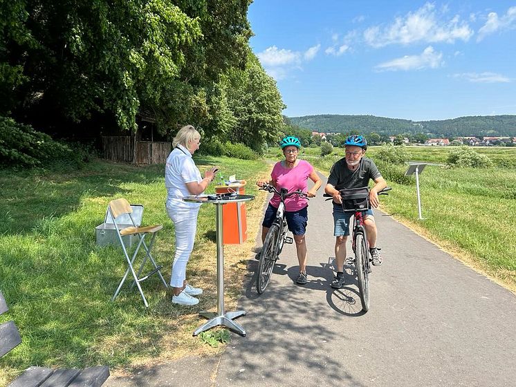 Gästebefragung auf dem Weser-Radweg am Standort Bodenfelde