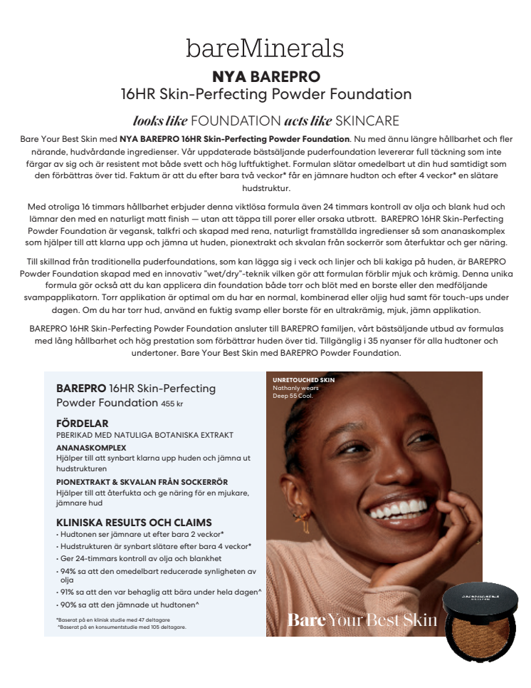 bM BAREPRO16HR Skin-Perfecting Powder Foundation Press Release SE.pdf