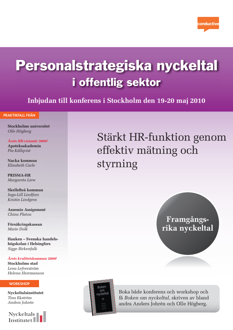 Personalstrategiska nyckeltal för offentlig sektor