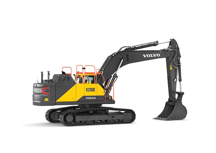 Volvo EC350E - frilagd studiobild RR