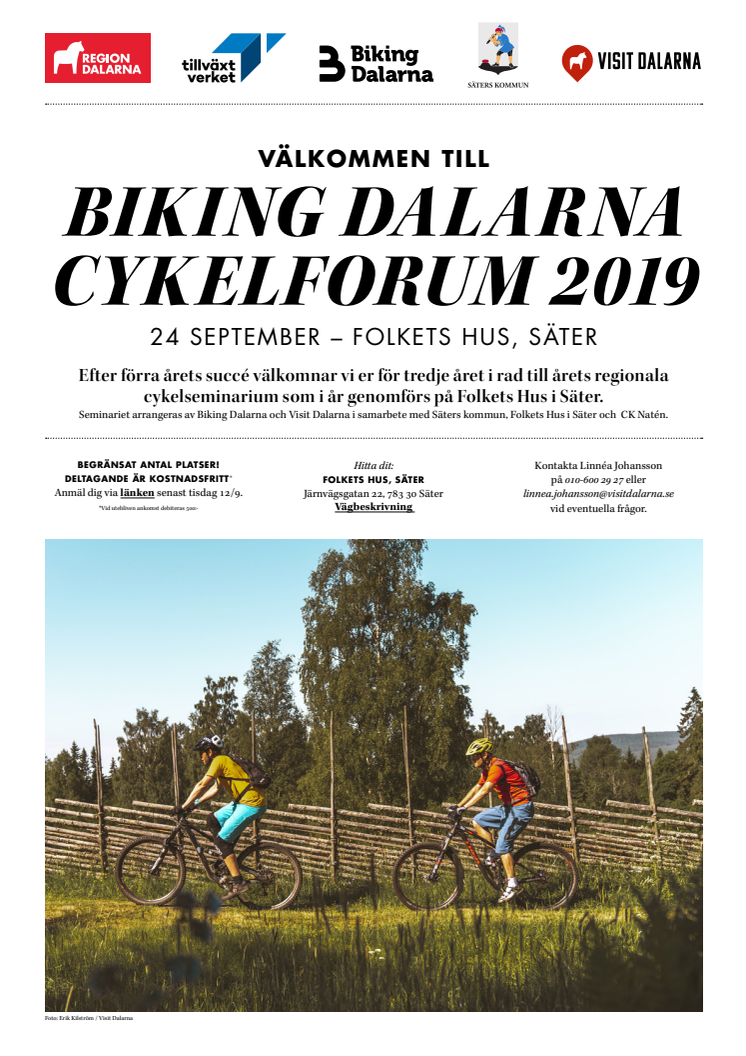 Program Biking Dalarna Cykelforum 2019