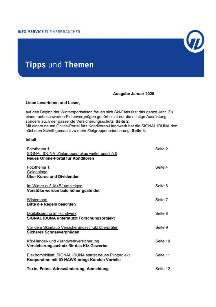 Tipps und Themen 1-2020