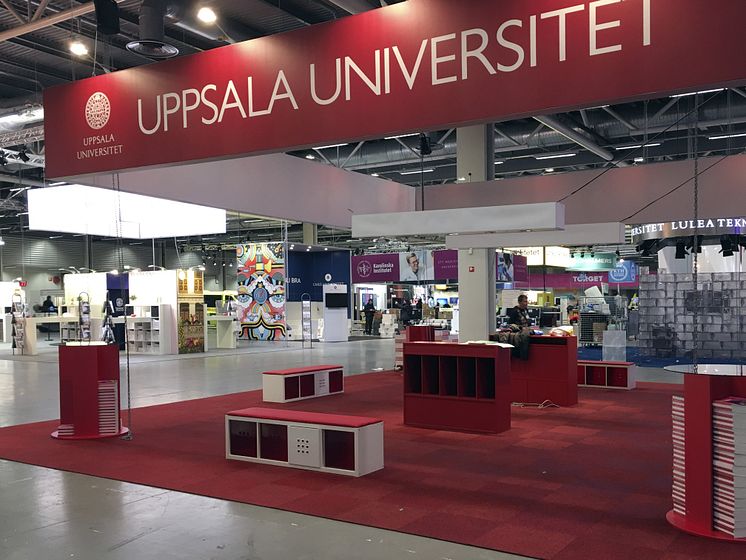 Uppsala Universitets monter under Saco Studentmässan i Älvsjö 2018