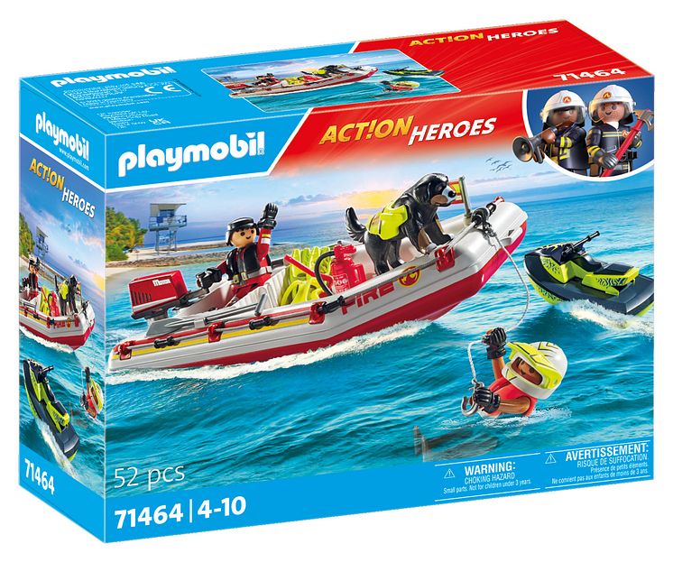 Feuerwehrboot mit Aqua Scooter (71464) von PLAYMOBIL