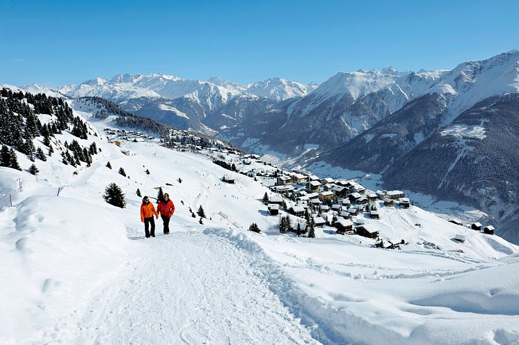 Winterwandern über Riederalp (Wallis)