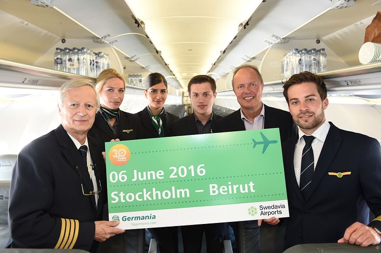 Germania Airline flyger direkt Stockholm-Beirut