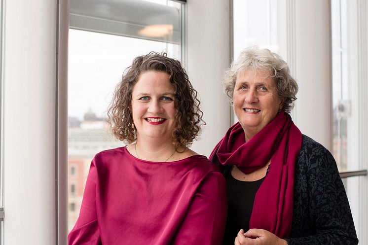 Redaktørane Kristin Storrusten og Ingunn Hamram