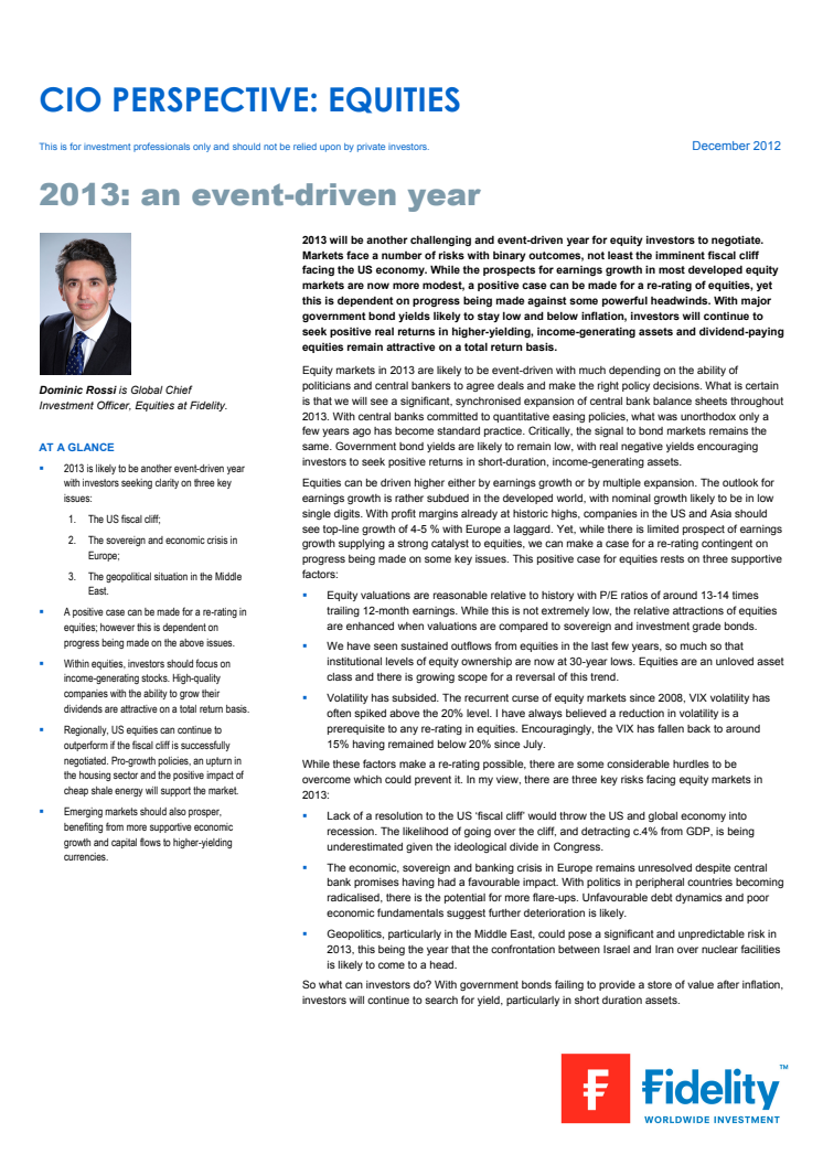 2013: an event-driven year 