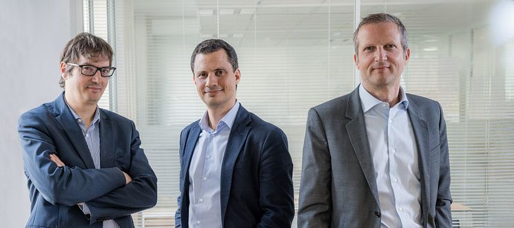 Marc-Philippe Botte und Michael Pollan, geschäftsführende Gesellschafter, und Serge Savasta, CEO von Omnes