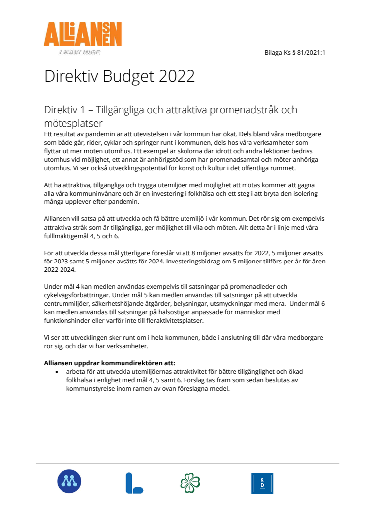 Direktiv Budget 2022 