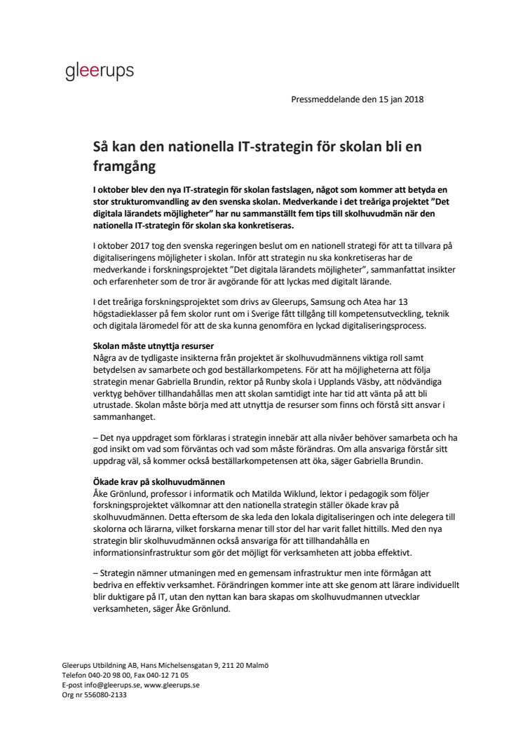 ​Så kan den nationella IT-strategin för skolan bli en framgång