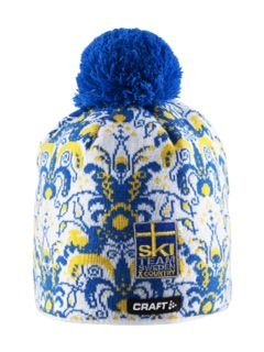 Falun light knitted hat with pompom