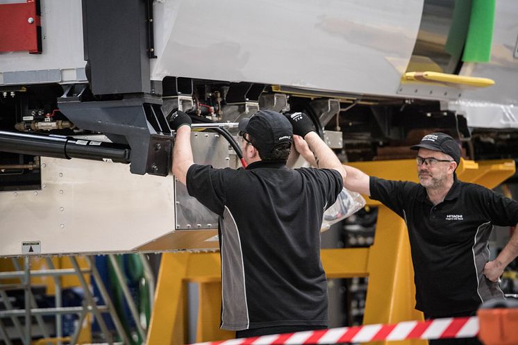 Intercity train being built at Newton Aycliffe