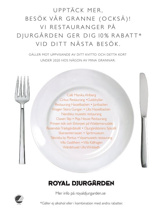 Restaurangerbjudande på Djurgården - Grannsamverkan
