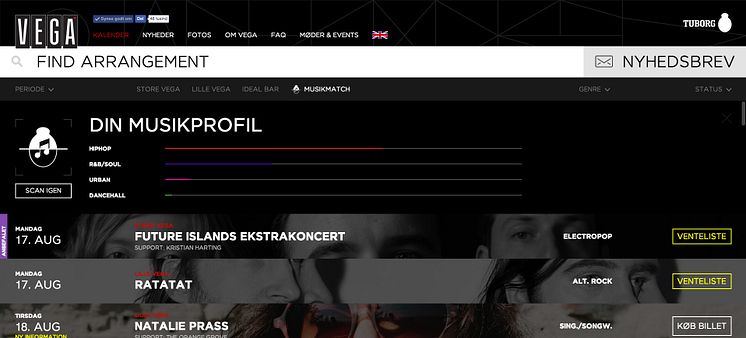 Pressebillede Nyt vega.dk - Musikmatch