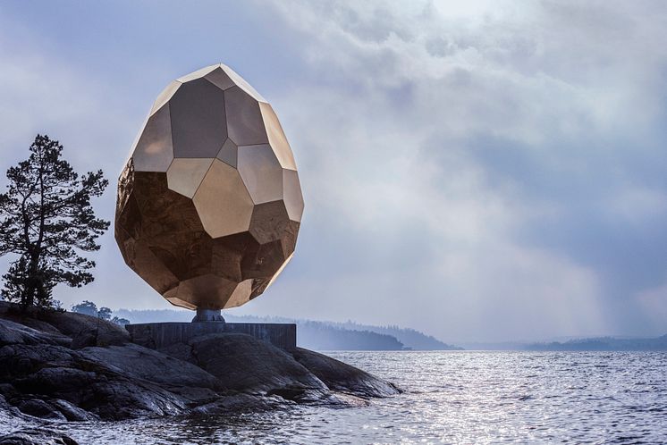 Skulpturen Solar Egg av Bigert & Bergström