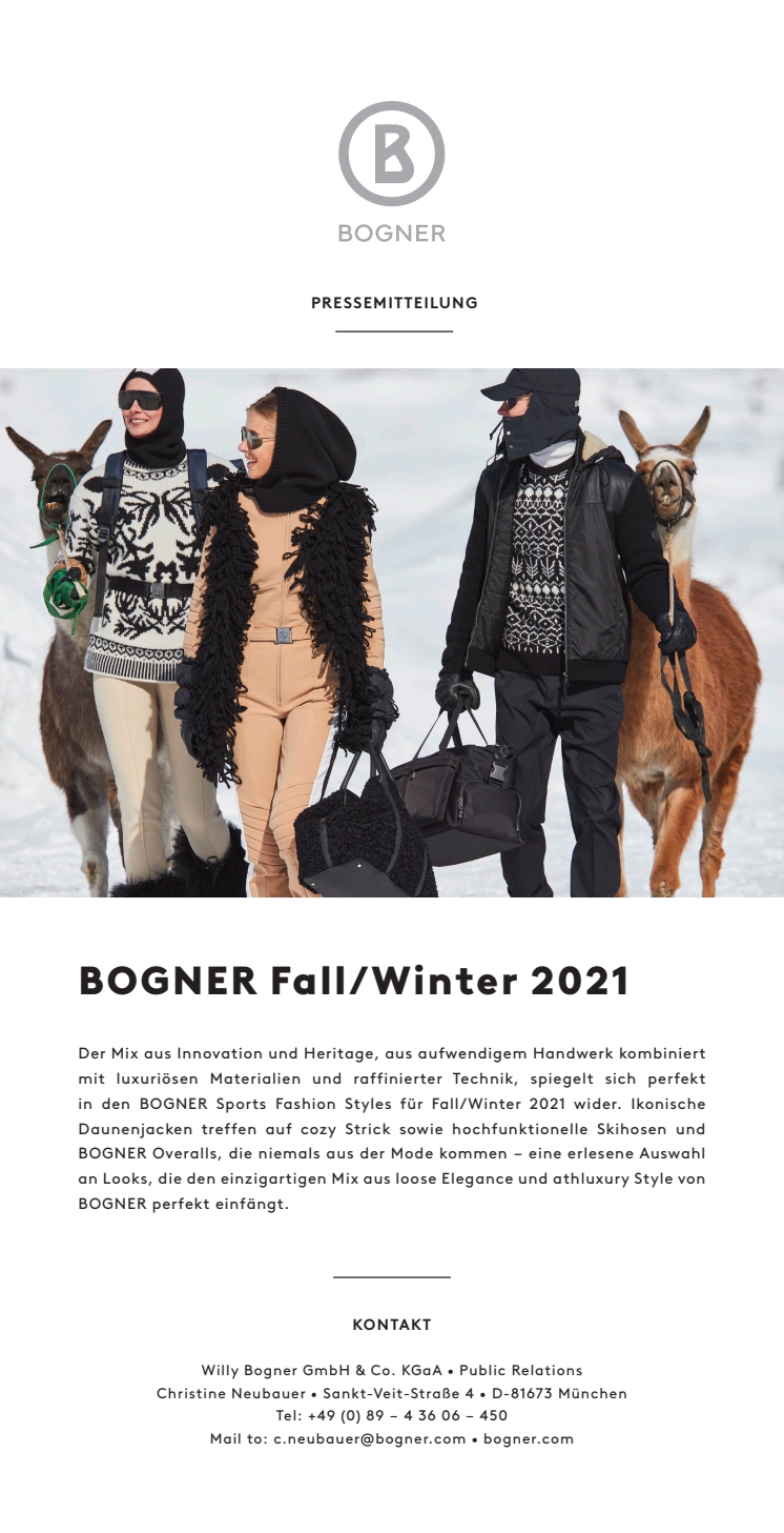 BOGNER Fall/Winter 2021