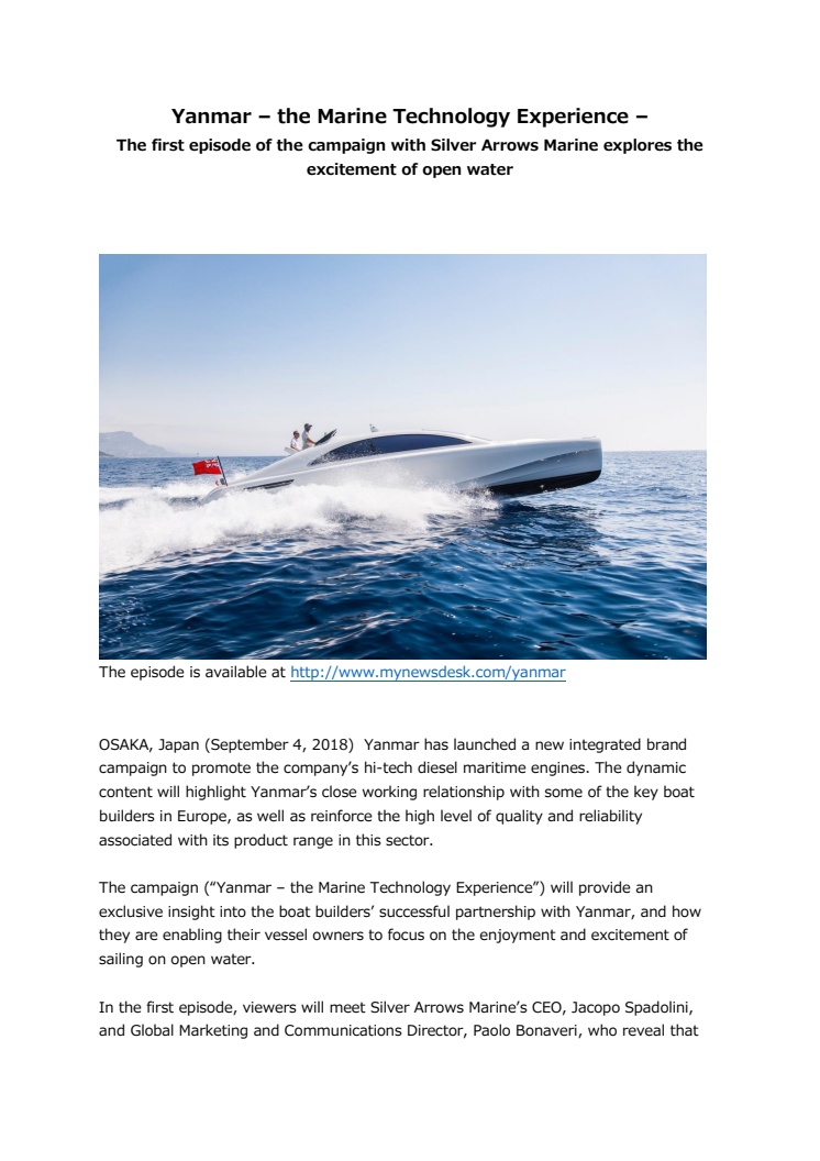 Yanmar – the Marine Technology Experience