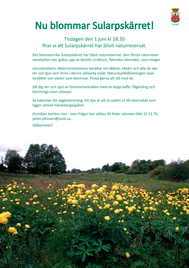 Invigning: Nu blommar Sularpskärret! 