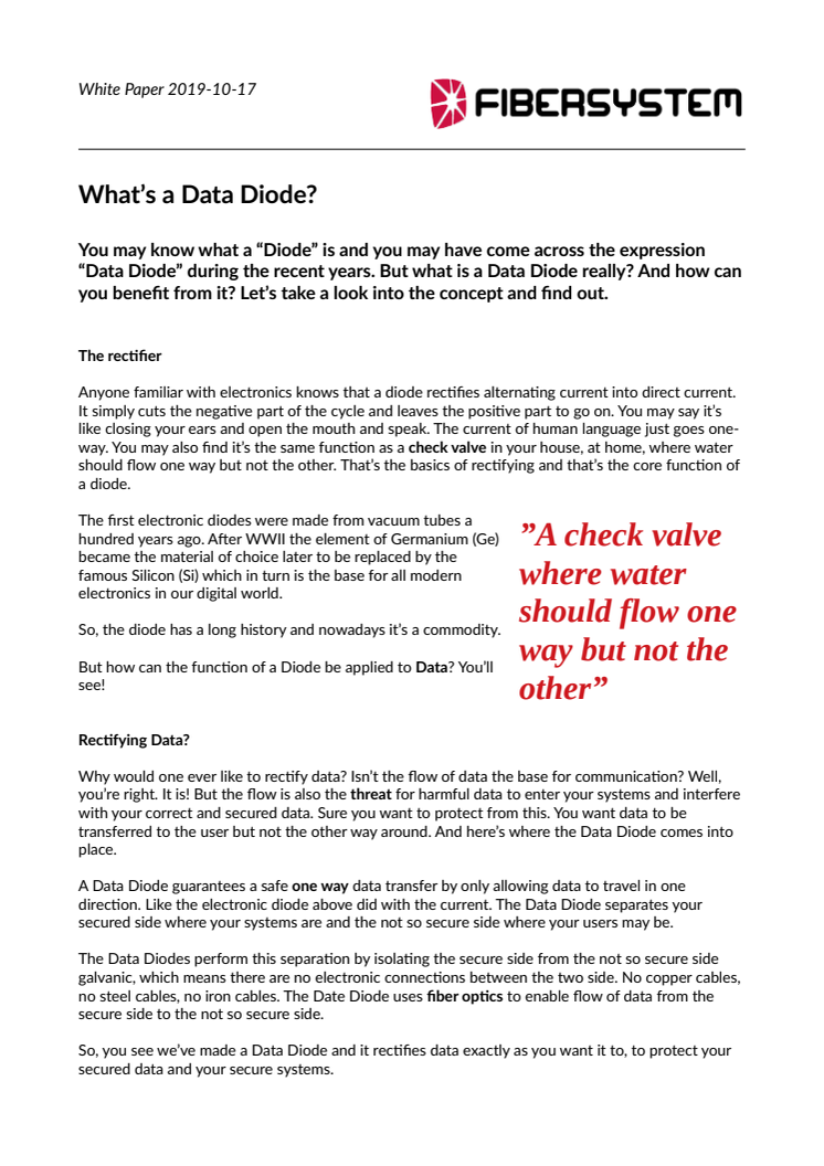 What is a Data Diode?