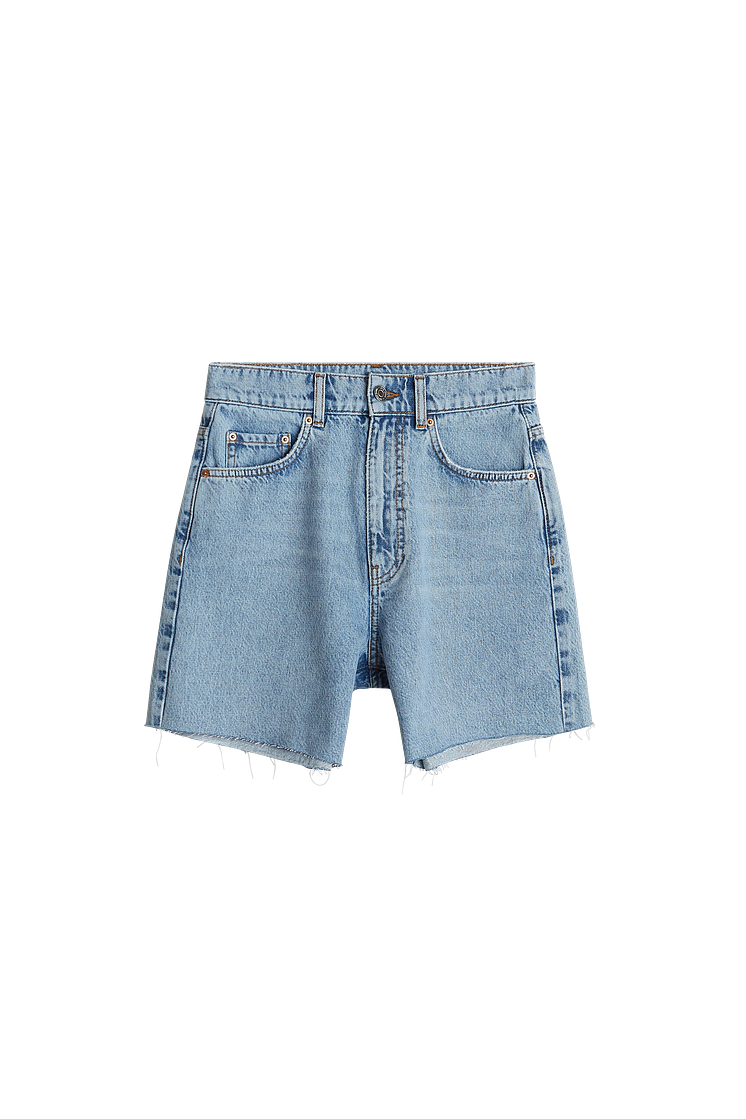 Mid long denim shorts