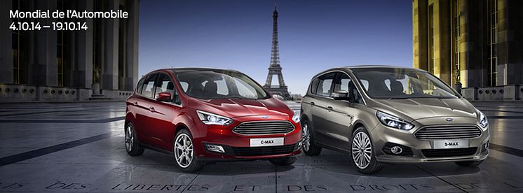 Ford viser nye S-MAX og nye C-MAX på bilutstillingen i Paris