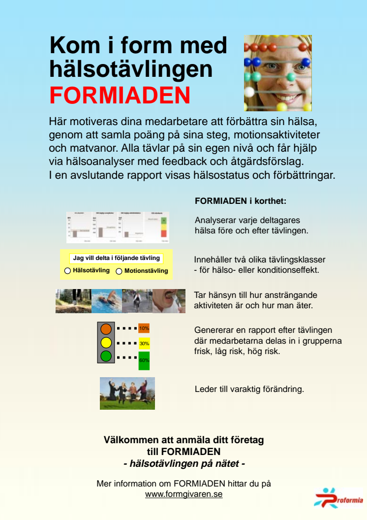 Kom i form med tävlingen Formiaden