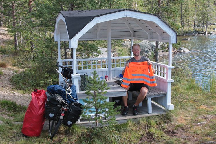 TH-Logistik-Student Lukas hat per Rad das Nordkap erreicht