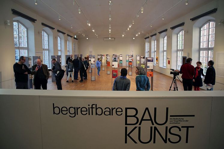 Blick in die Ausstellung "begreifbare Baukunst" im GRASSI Museum für Angewandte Kunst Leipzig