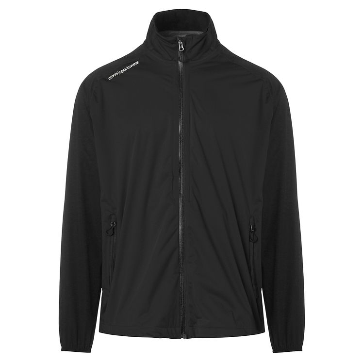 M Hurricane Jacket Black Front - Cross Sportswear