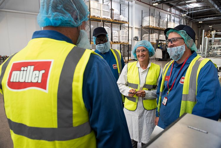 Employees at Müller's Telford site