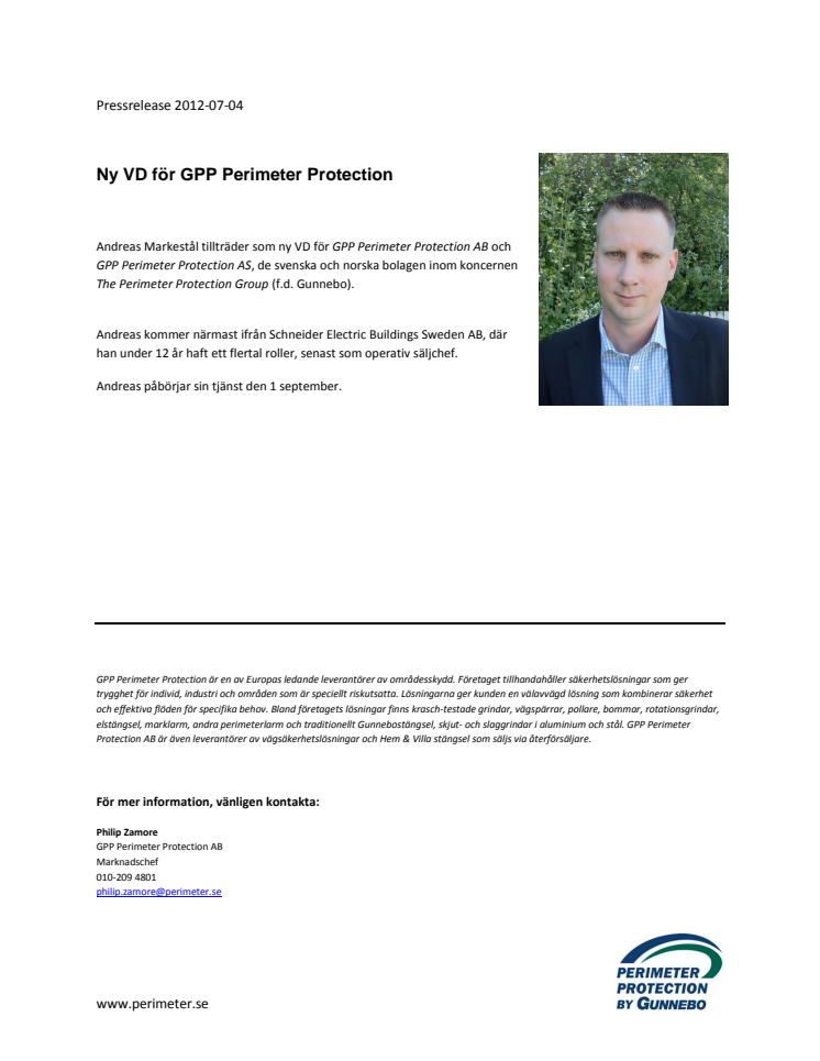 Ny VD för GPP Perimeter Protection