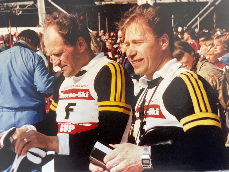 Klövsjö 50: Lars och Jan Backskog efter föråk vid parallell 1981 med 15 000 i publik