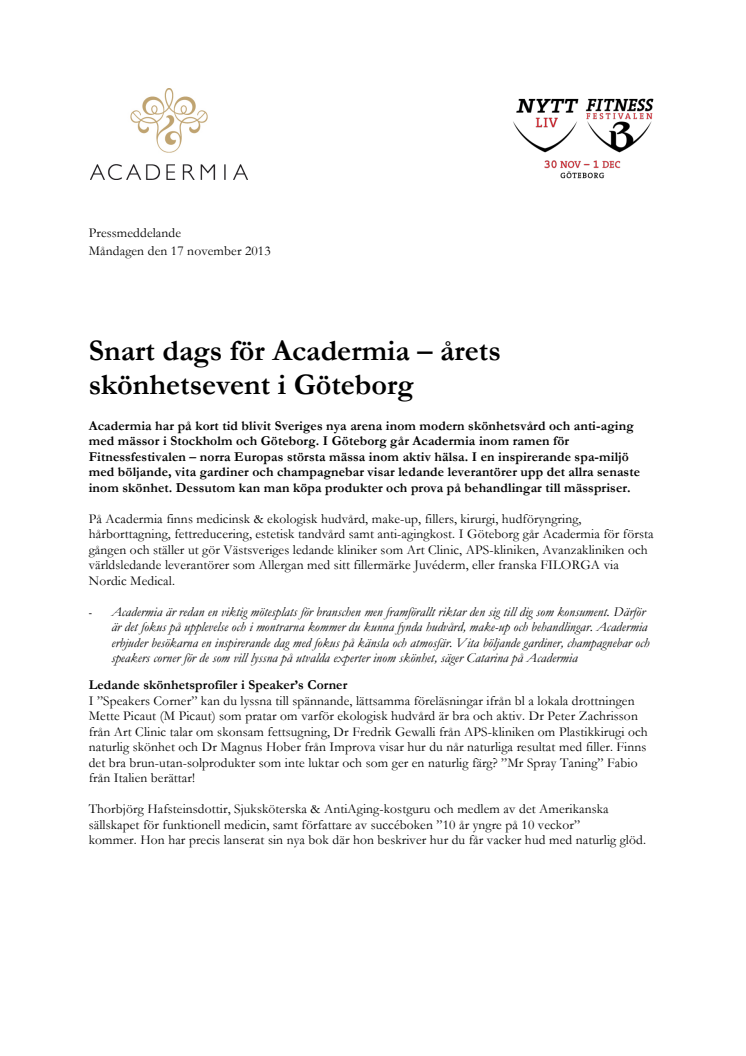 Snart dags för Acadermia – årets skönhetsevent i Göteborg