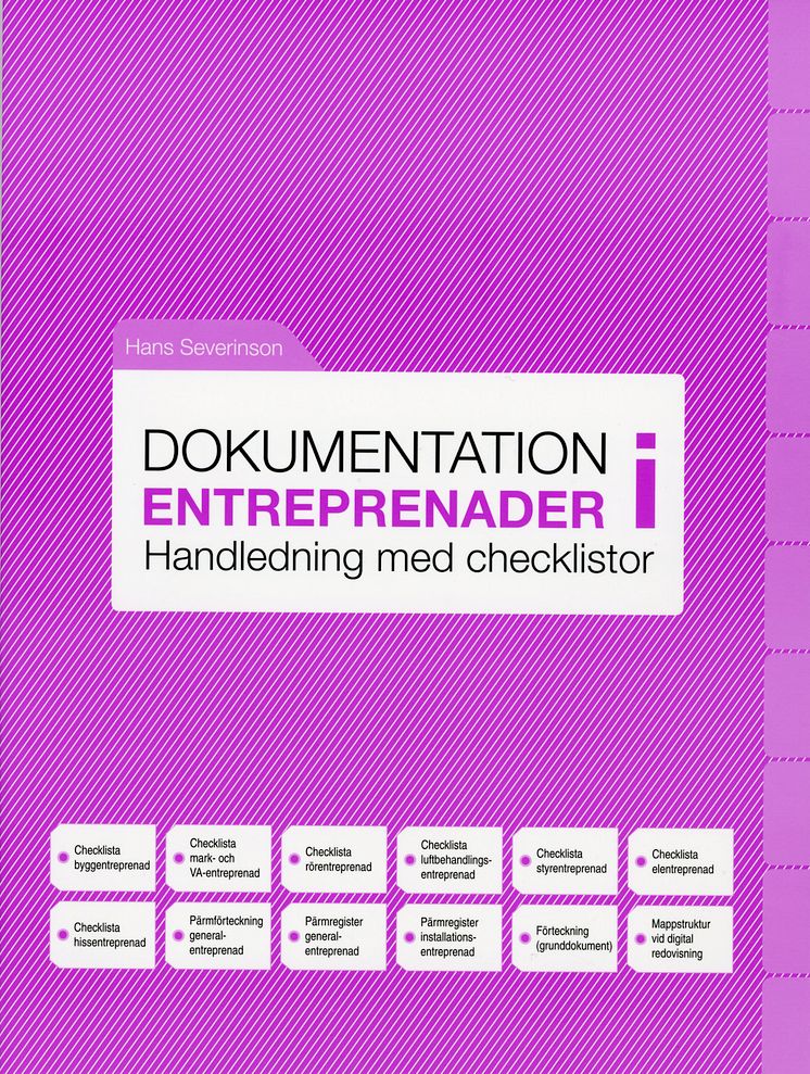 Dokumentation i entreprenader. Handledning med checklistor