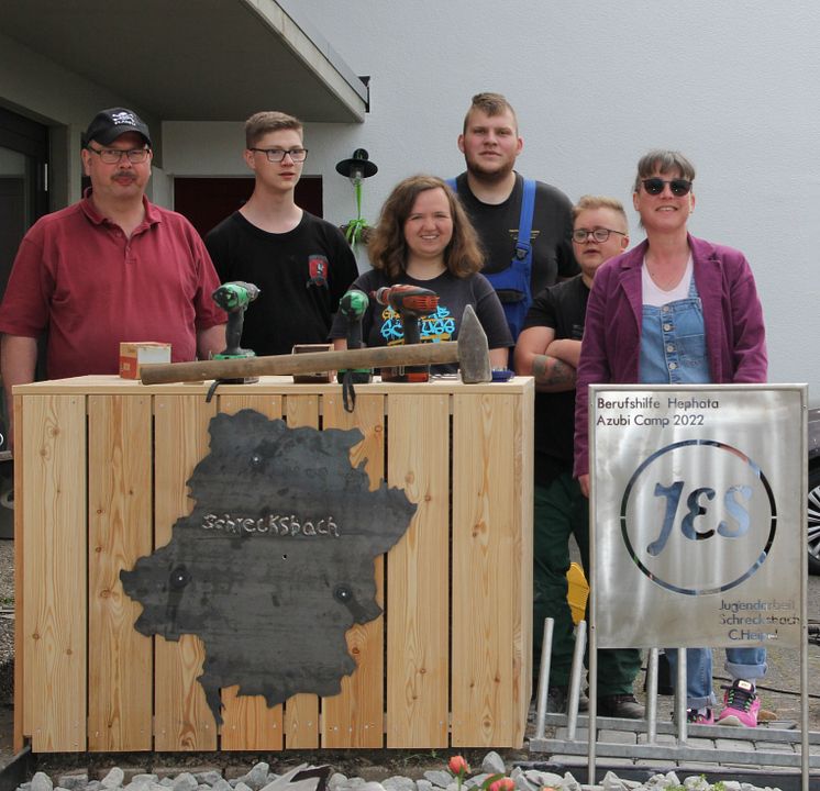 Holger Rosner, Robin Schleicher, Lisa Etzold, Philipp Martin, Pascal Dersch und Jugendreferentin Carmen Heipel