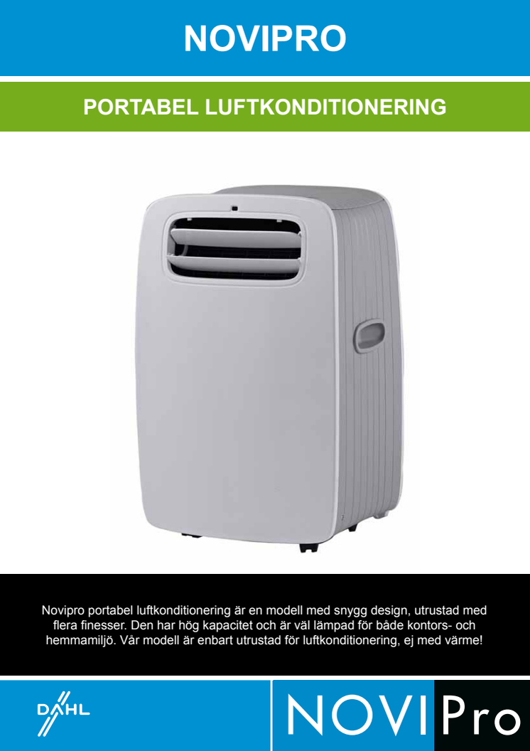 Produktblad NOVIPro portabel luftkonditionering