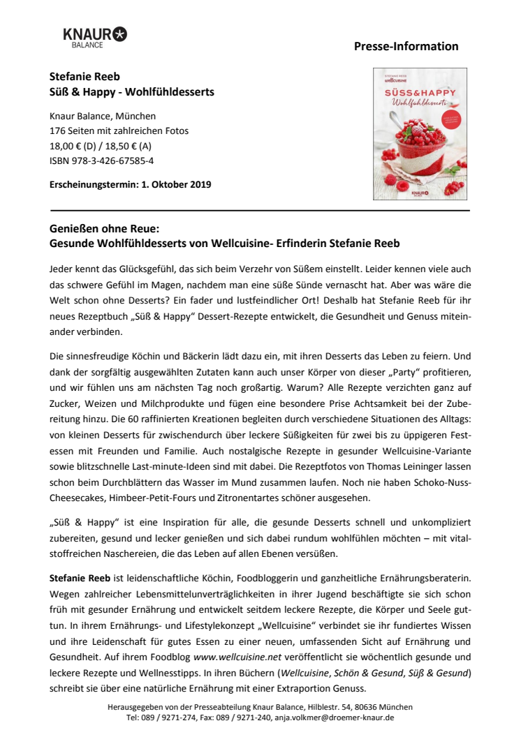 Pressemitteilung Süß & Happy