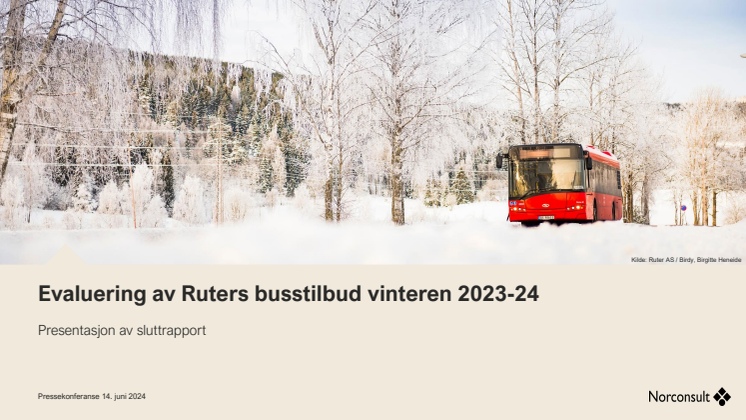 Evaluering av Ruters busstilbud 2023-24- lysbilder fra pressekonferanse