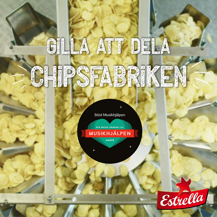 Buda på ett besök hos Estrella i chipsfabriken, för Musikhjälpen 2018