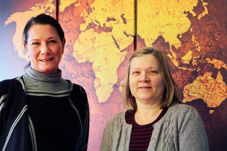 Pia och Sari FRI ANVÄNDNING Foto: Högskolan Kristianstad